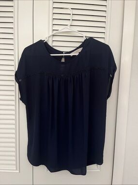 navy loft blouse